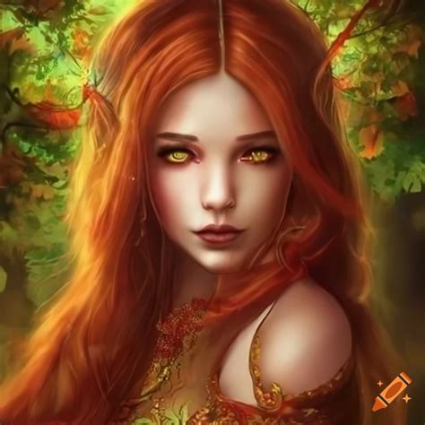 Realistic Fantasy Art Of An Autumn Fairy
