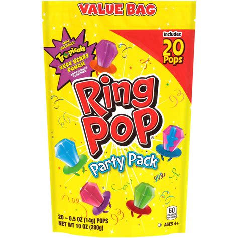 Ring Pop Individually Wrapped Bulk Lollipop Variety Party Pack 20