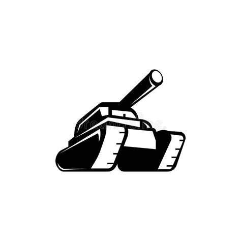 Battle Tank Icon Logo Vector Design Template Stock Vector