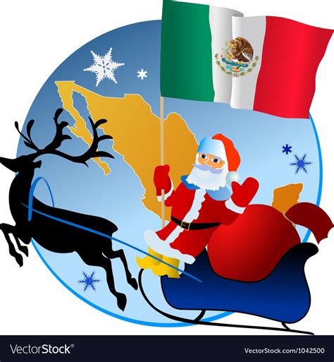 Merry Christmas Mexico Royalty Free Vector Image