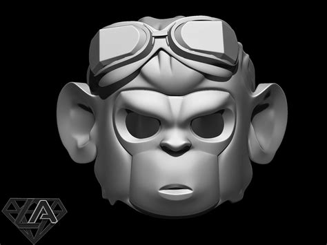 Monkey Pogo Custom Helmet 3d Print Model By Lafactorystore