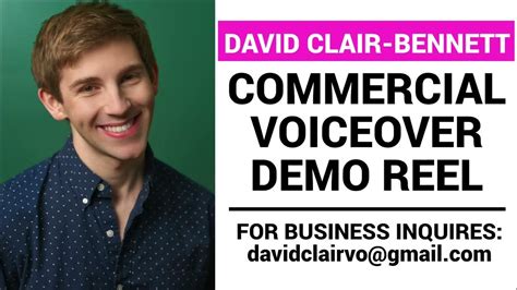David Clair Bennett Commercial Voice Over Demo Reel Youtube