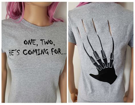 This one focuses on his glove. Freddy Krueger One, Two, He's Coming For Shirt, Freddy ...
