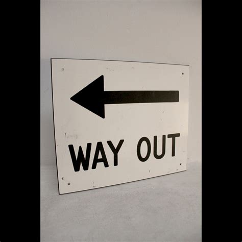 5500026 Way Out Sign X1 30cm Wide By 10cm Long Stockyard North