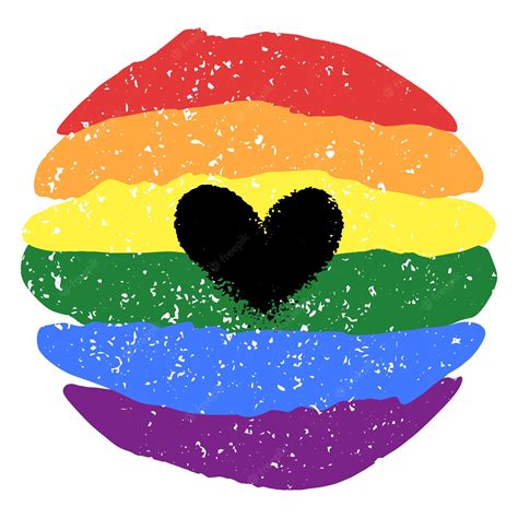 premium vector lgbt pride heart lesbian gay bisexual transgender rainbow flag lgbtq heart gay