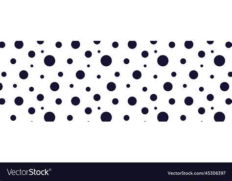Black And White Seamless Polka Dot Pattern Vector Image
