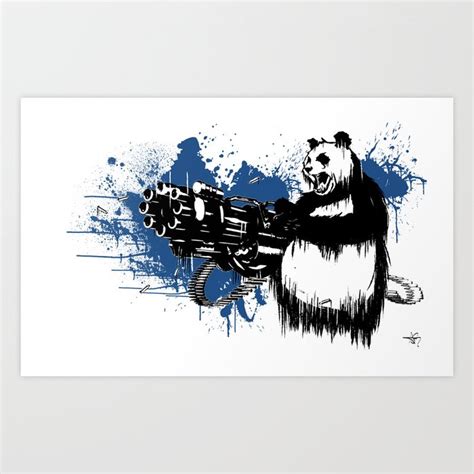 Badass Panda Art Print By Alyssa Greco Society6