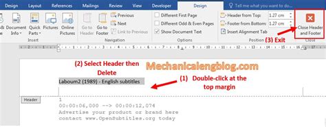How To Hide Header And Footer In Word Doodlemas