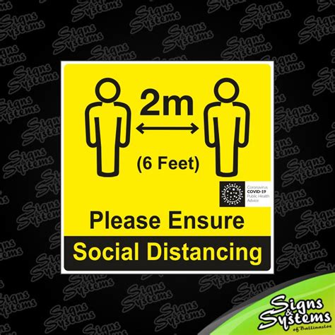 Signs And Systems Social Distancing Floor Sticker 01
