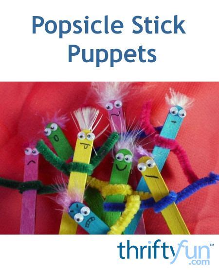 Popsicle Stick Puppets Popsicles Popsicle Sticks Stick