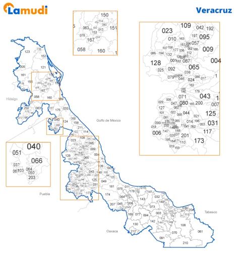 Mapa De Veracruz Con División Territorial Y Nombres Lamudi