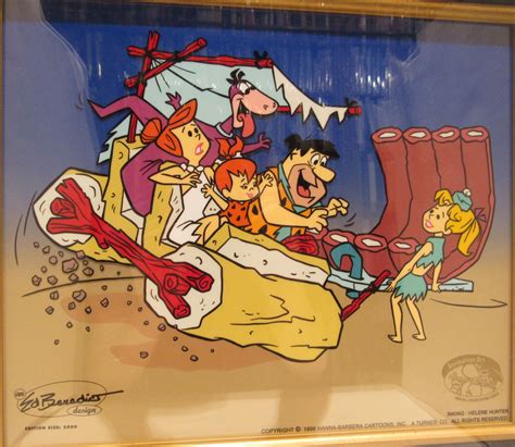 Original Limited Edition Sericel Of The Flintstones Fred S Big Tip