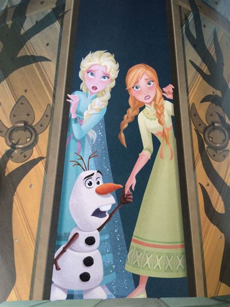 Elsa And Anna Opens Door And Walks In Sees A Winter Wonderland And