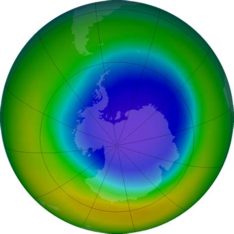 Ozone Hole Watch Southern Ozone Map For October 2005
