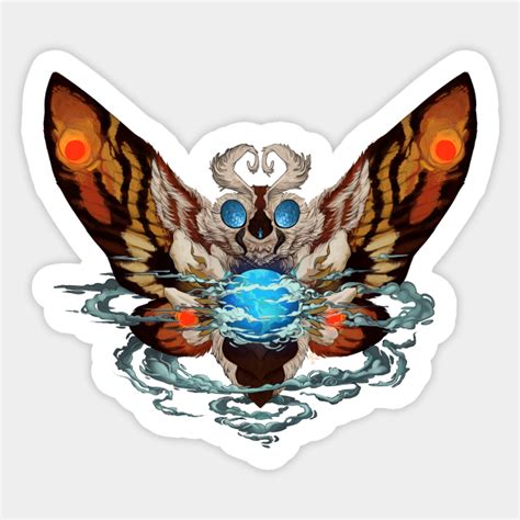 The Queen Of Monsters Mothra Sticker Teepublic