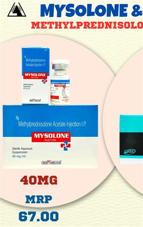 MYSOLONE Methylprednisolone Acetate Injection Ip 40mg 40 Mg At Rs 25