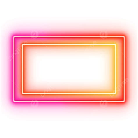 Gambar Bingkai Neon Modern Neon Neon Transparan Neon Dengan Efek Ungu Png Dan Vektor Dengan