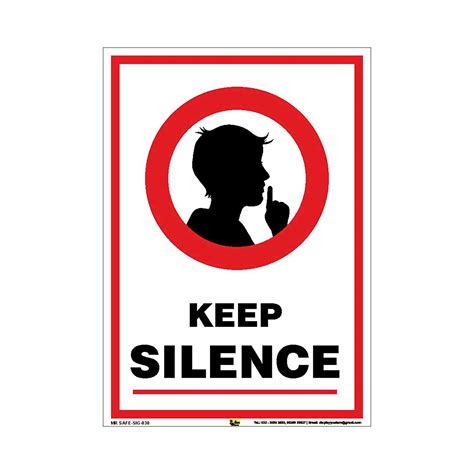 Mr Safe Keep Silence Sign Poster Sunboard A4 Industrial