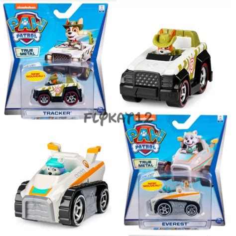 Paw Patrol True Metal Tracker Jungle Jeep And Everest Rescue Snowmobile