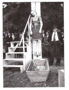 Herta Kašparová shortly after her execution in 1946 She was hung at