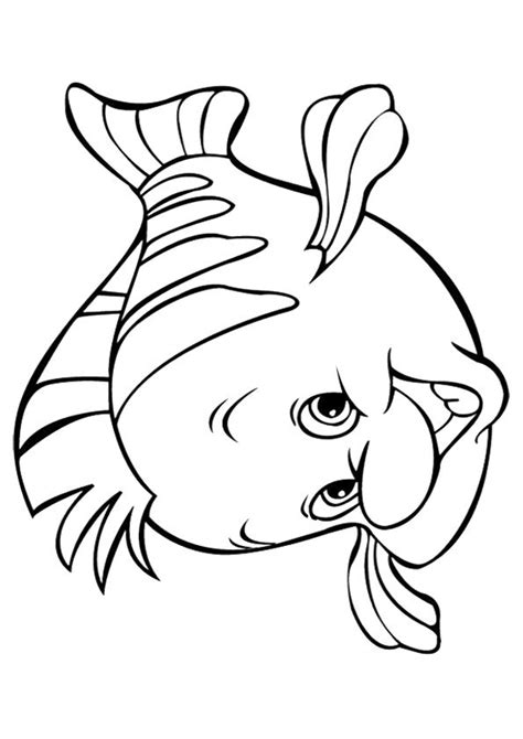 Simple free rabbit coloring page to print and color. print coloring image - MomJunction | Fish coloring page ...
