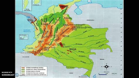 19 Mapa Conceptual Con El Relieve Montaã±oso De Colombia Background