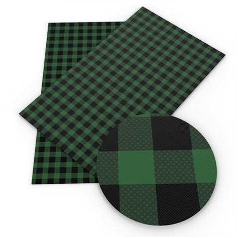 Green Buffalo Plaid Faux Leather For You