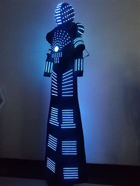 Doule Yan Led Robot Kostüm David Guetta Led Robot Takım Işıklı