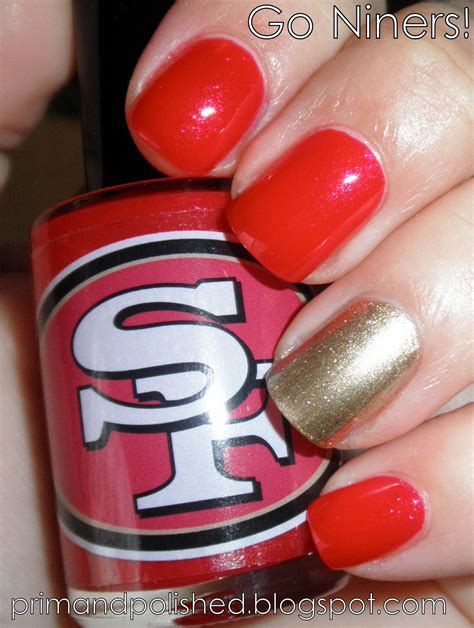 Prim And Polished Blog San Francisco 49ers Nail Polish