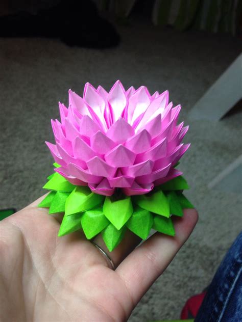 5easy 3d Origami Lotus Flower Anyemicasl