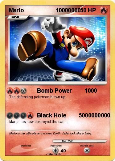 Pokémon Mario 10000000 10000000 Bomb Power 1000 My Pokemon Card