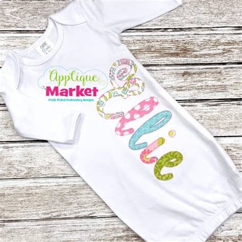 1 2 3 4 5 6 7 8 9 10. Ballerina Script Applique Bean Stitch