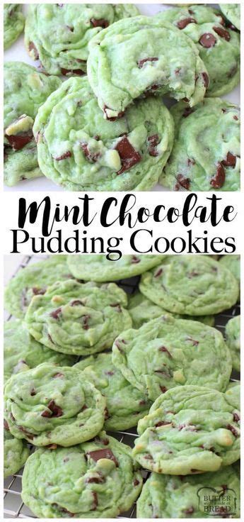 Mix pudding, buttermilk and cool whip together well. Mint Chocolate Pudding Cookies - Butter With A Side of ...