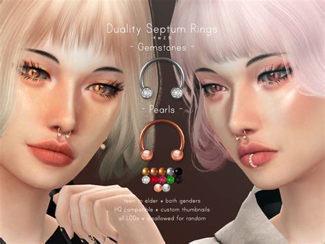 4w25 Duality Septum Rings I Push My Fingers Into My Sims 4