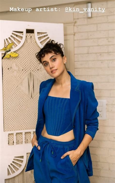 Taapsee Pannu Is Sight To Behold In All Blue Pantsuit See Pics