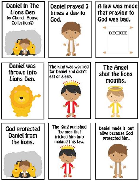Daniel In The Lions Den Mini Book Printable Free Bible Sunday School