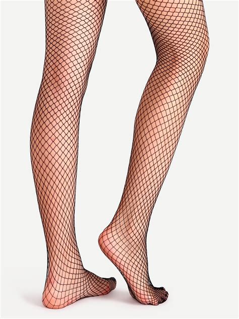 Black Sexy Fishnet Pantyhose Stockings SheIn Sheinside