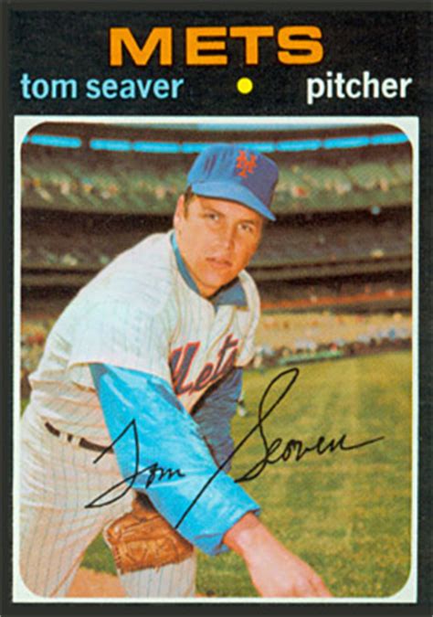 This vintage topps baseball rookie card was issued in 1967, the same year that tom seaver was named national league rookie of the year, which makes it an. 1971 Topps Tom Seaver #160 Baseball Card Value Price Guide