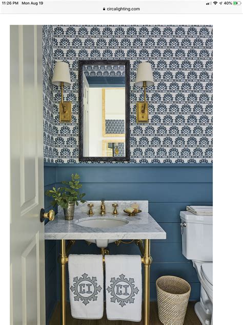 Bathrooms Southern Living Homes Powder Room Wallpaper Blue Powder Rooms