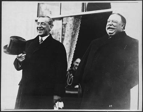 President Elect Wilson And President Taft Standing Side By Side