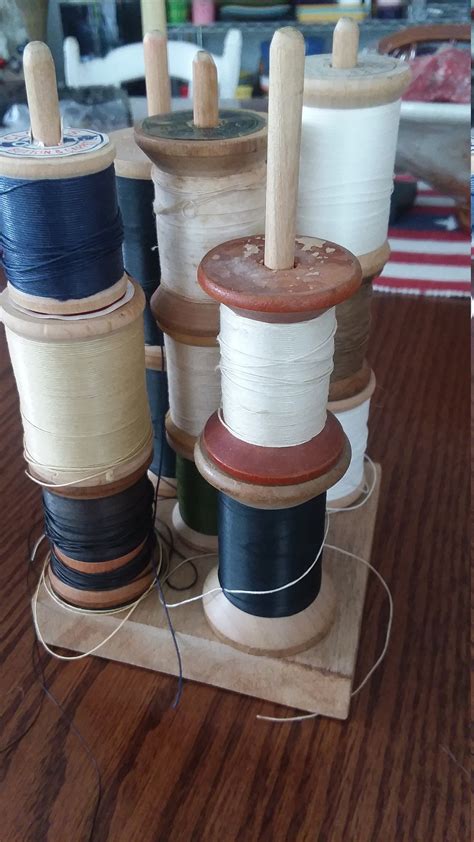 Wooden Thread Spool Holder 5 Dowels 13 Spools Of Thread Etsy