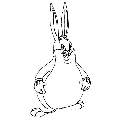 Big Chungus Free Colouring Pages