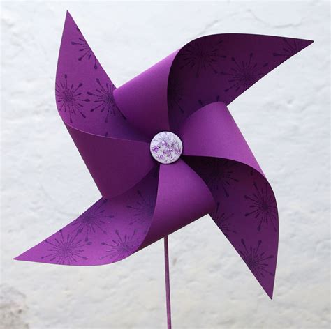 Making A Simple Diy Paper Pinwheel Purple Crafts Pinwheels Paper
