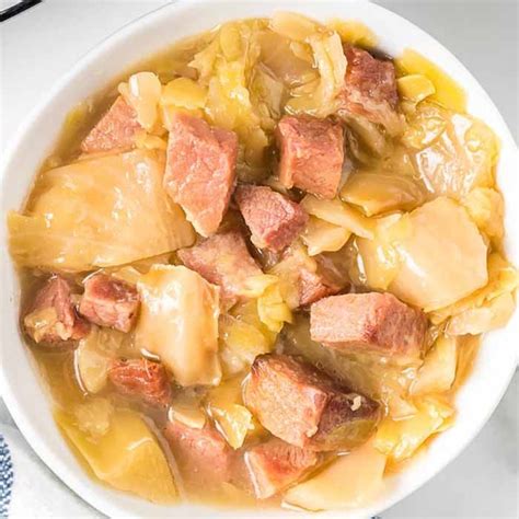 Crock Pot Ham And Cabbage Recipe Slow Cooker Ham And Cabbage