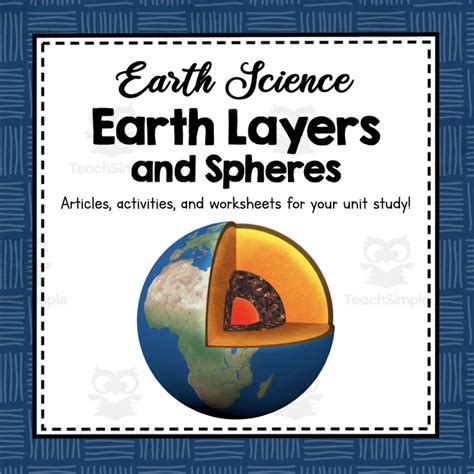 All About Earths Layers And Spheres Earth Science Unit By Teach Simple