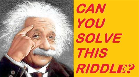 Einstein Created This Riddle In Childhood Its Claimed