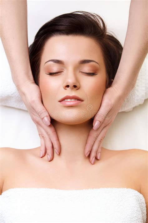 Close Woman Face Massage Spa Stock Photos Free Royalty Free