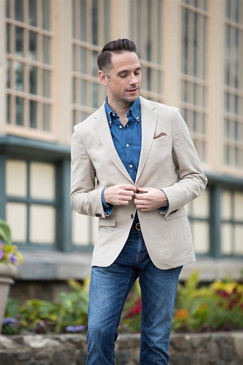 Casual Happy Hour Outfit Blazer And Jeans He Spoke Style