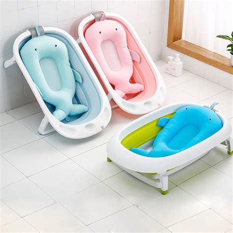 Baby Bath Tub Newborn Baby Foldable Baby Bath Tub Pad And Chair Newborn