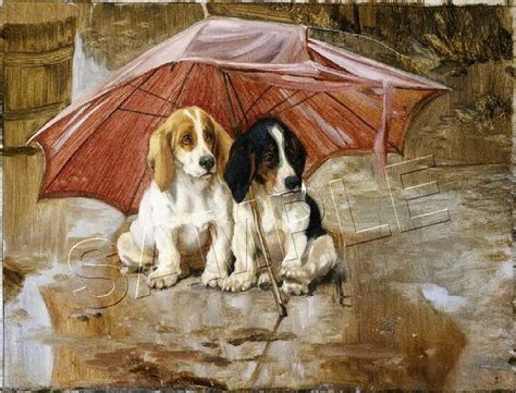 Faceless portraits artist camilla catrambone's portraits aim to represent her family members through the. 2 PUPPIES UNDER UMBRELLA VINTAGE *CANVAS* DOG ART PRINT | eBay